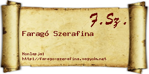 Faragó Szerafina névjegykártya