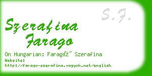 szerafina farago business card